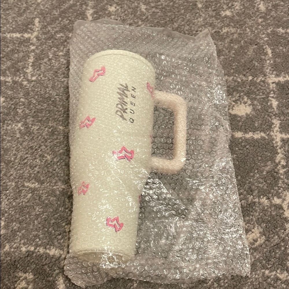 Pink Accent Insulated Travel Mug